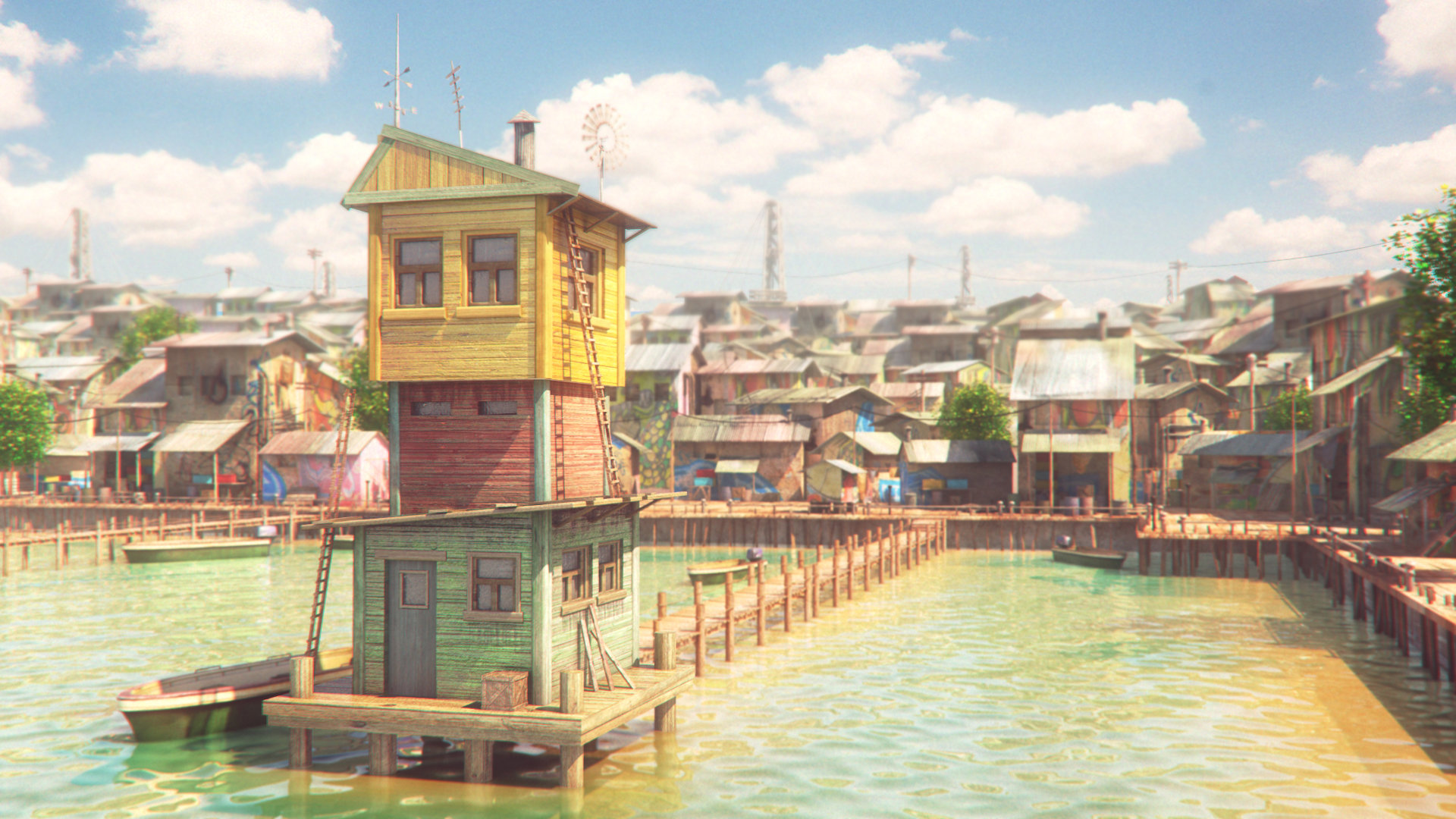 Artstation Fishing Village Turki Art S