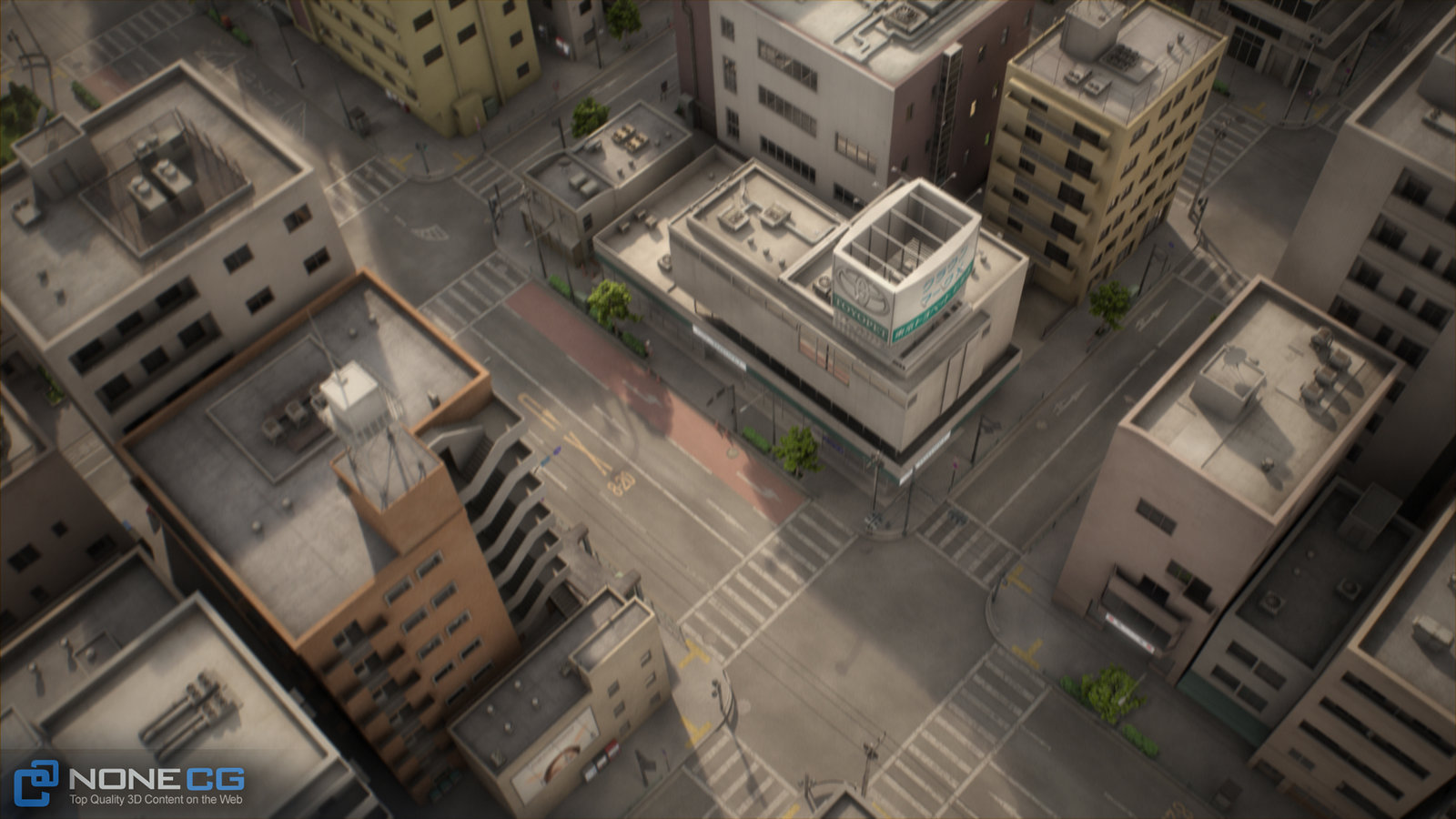 3D Japan City Tileable Blocks by NoneCG
