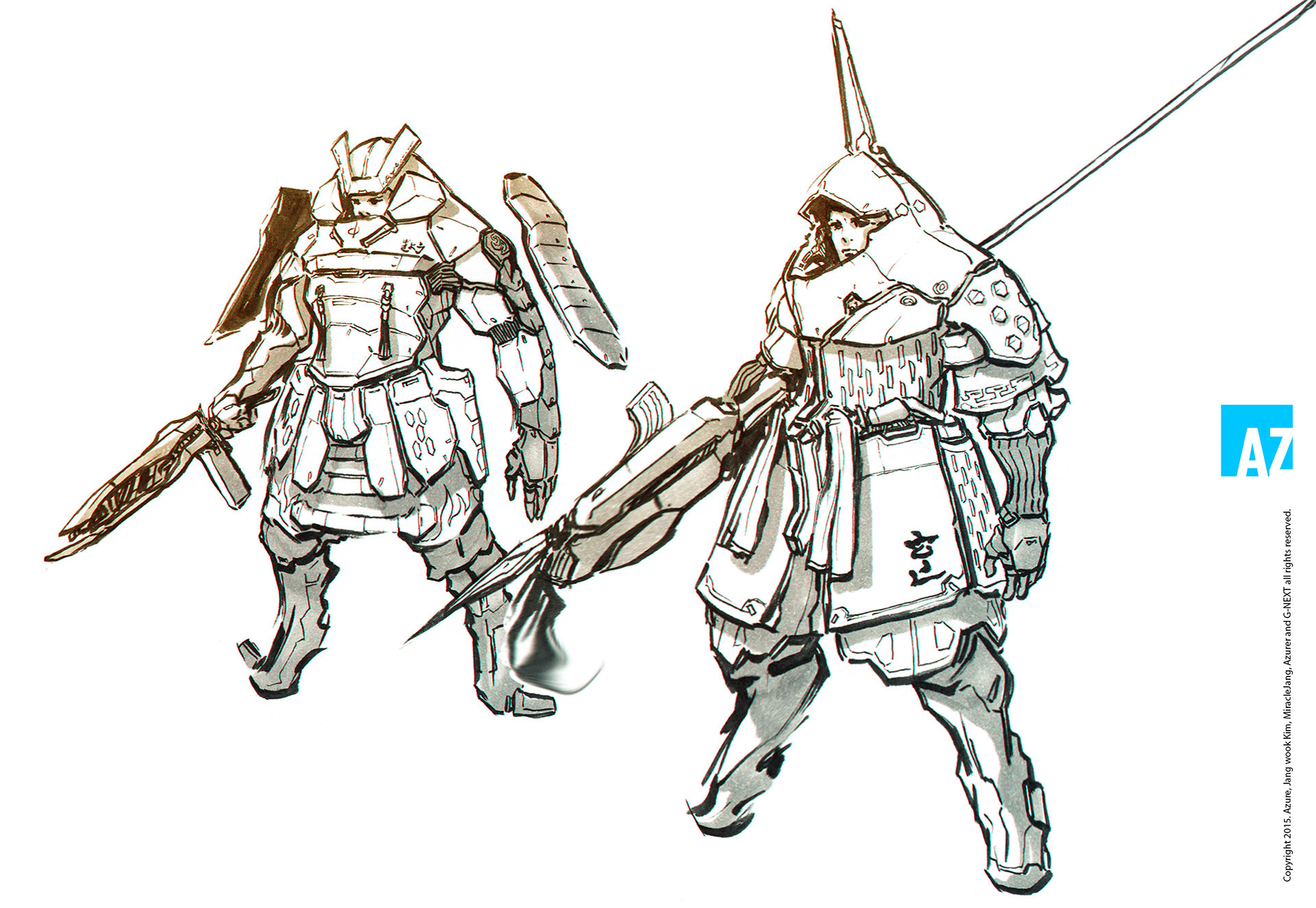 Artstation Sci Fi Battle Suit Of Korea And Japan Past