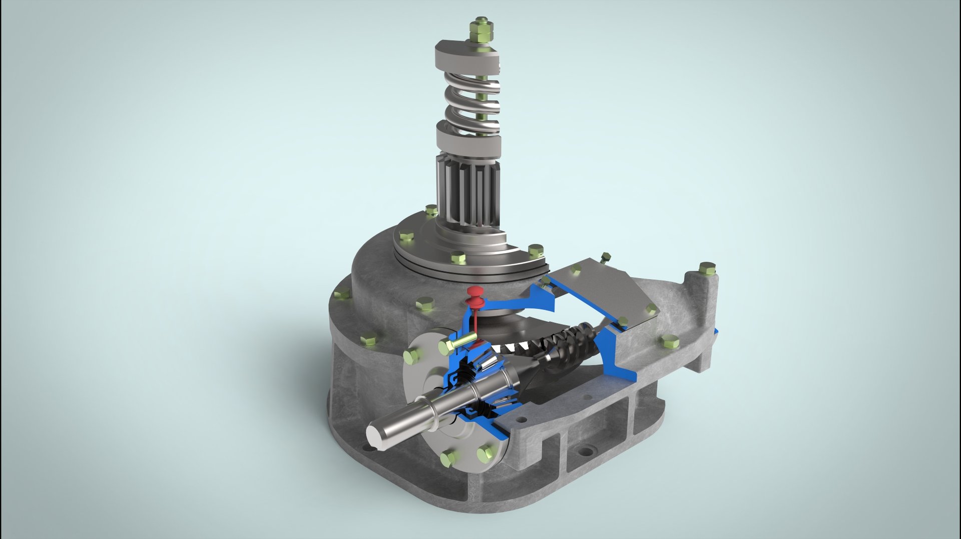 ArtStation Worm gear with a safety clutch II 2