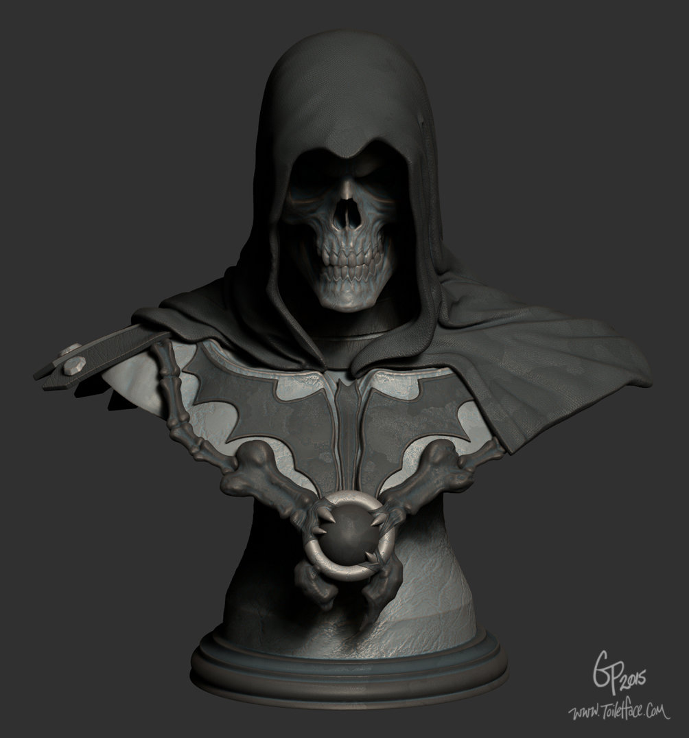 skeletor sculpture