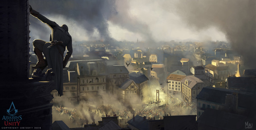 Pôster, quadro com moldura Assassin's Creed Unity - Cityscape