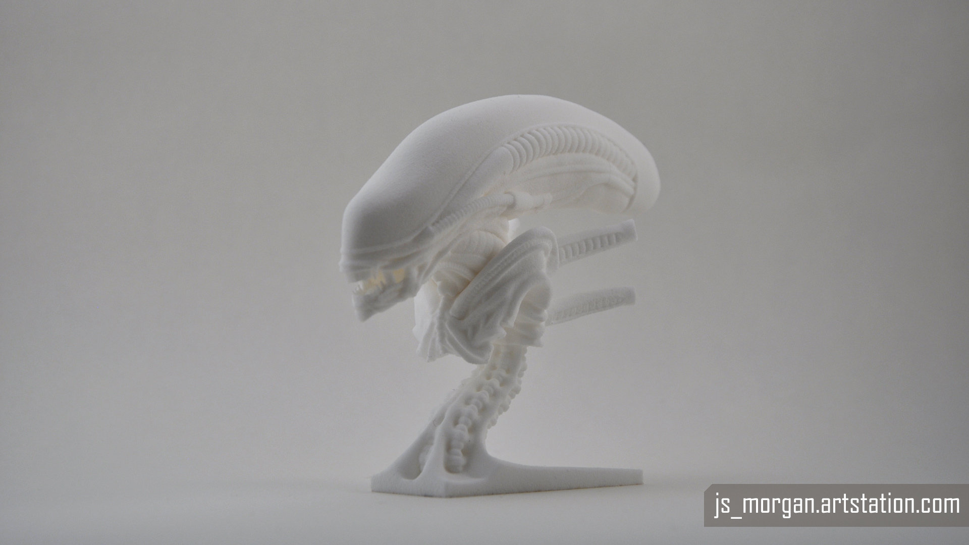 Artstation Alien Bust 3d Printed James Morgan