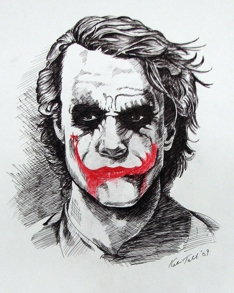 A new drawing from a fannot bad  Joker  Heath Ledger  Facebook