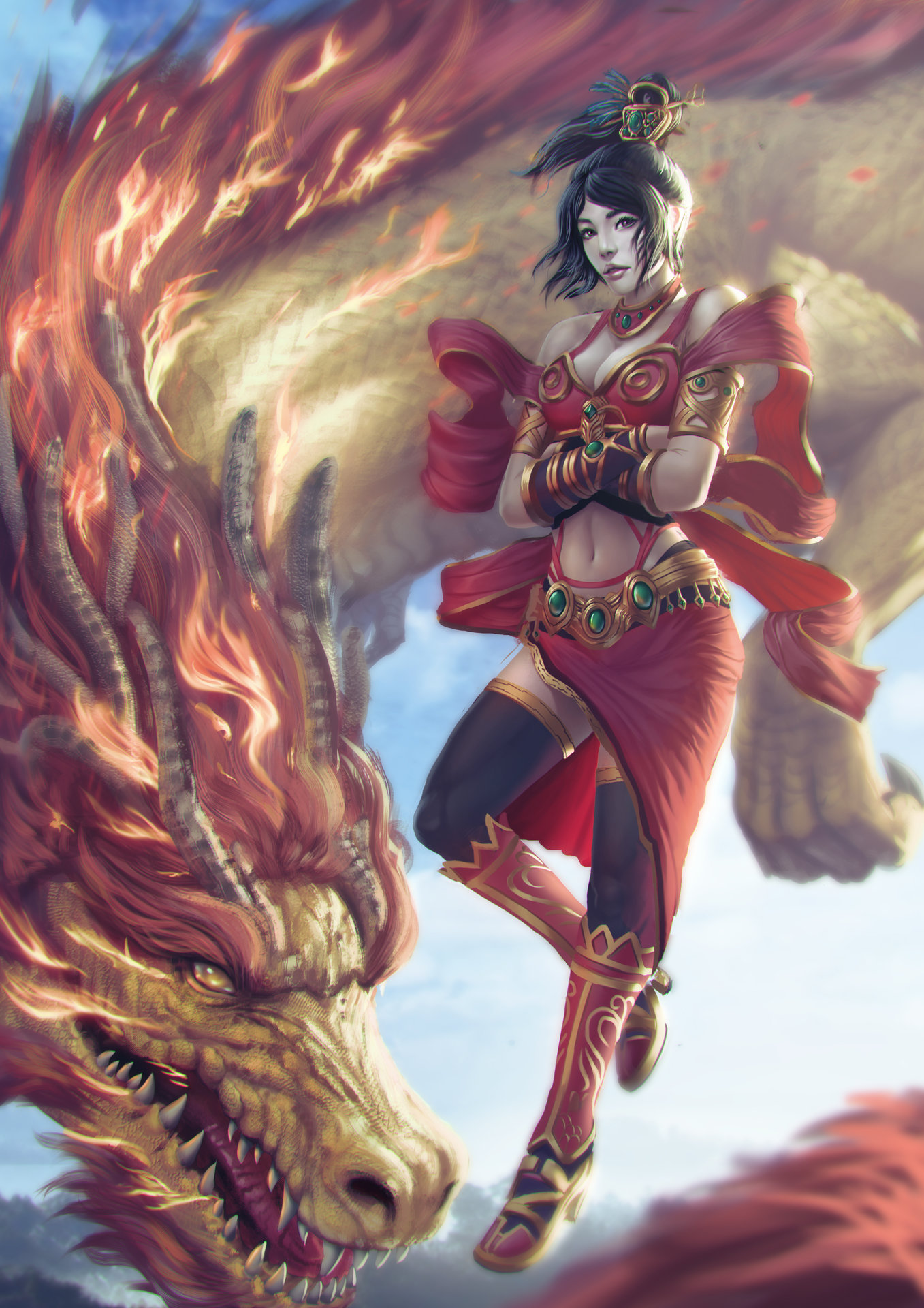 Artstation Celestial Dragon Lady Chris Koh