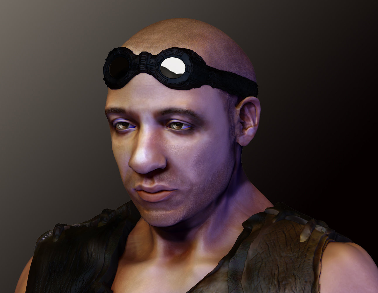 Artstation Riddick 3 Portrait Of Vin Diesel Shamil Ganiev