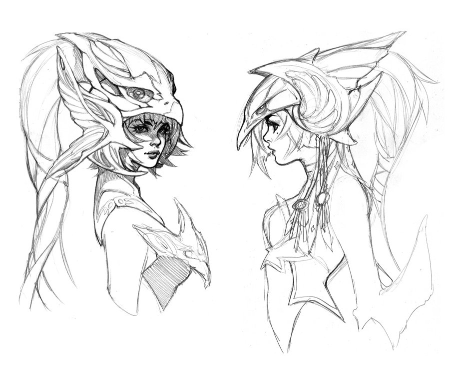 Artstation Valkyrie Concept Sketches Michelle Hoefener