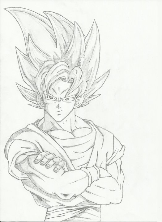 Artstation - Goku Super Saiyan 2 Sketch