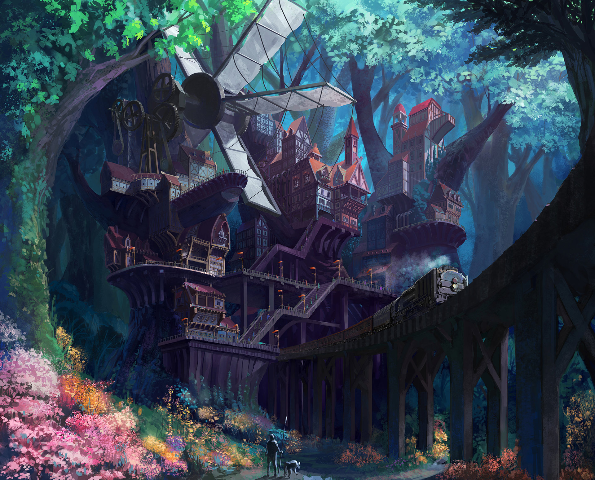 ArtStation - Village in the Forest