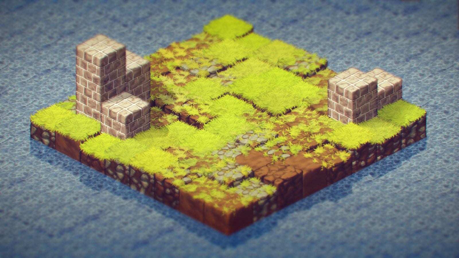 Quick post processing of an example world with overlays.