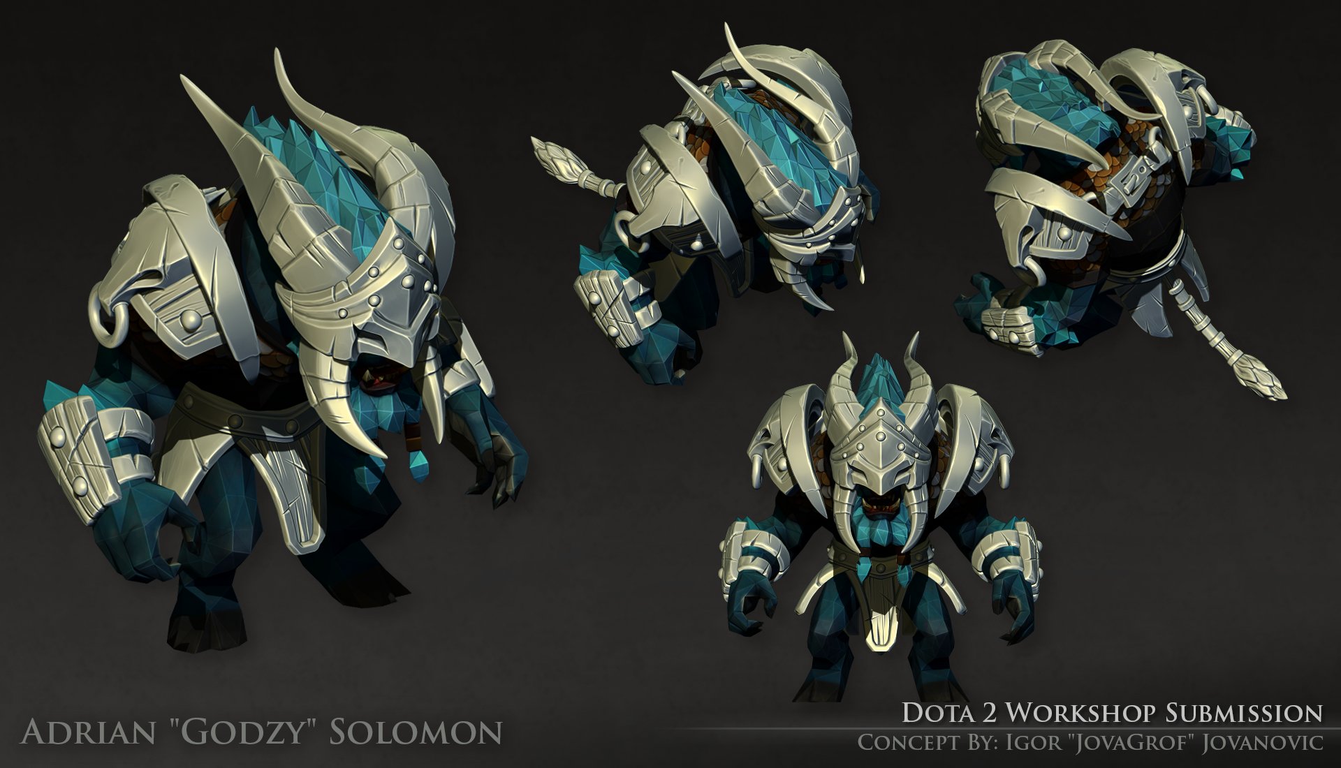 Artstation Dota 2 Spiritbreaker Set High Poly Adrian