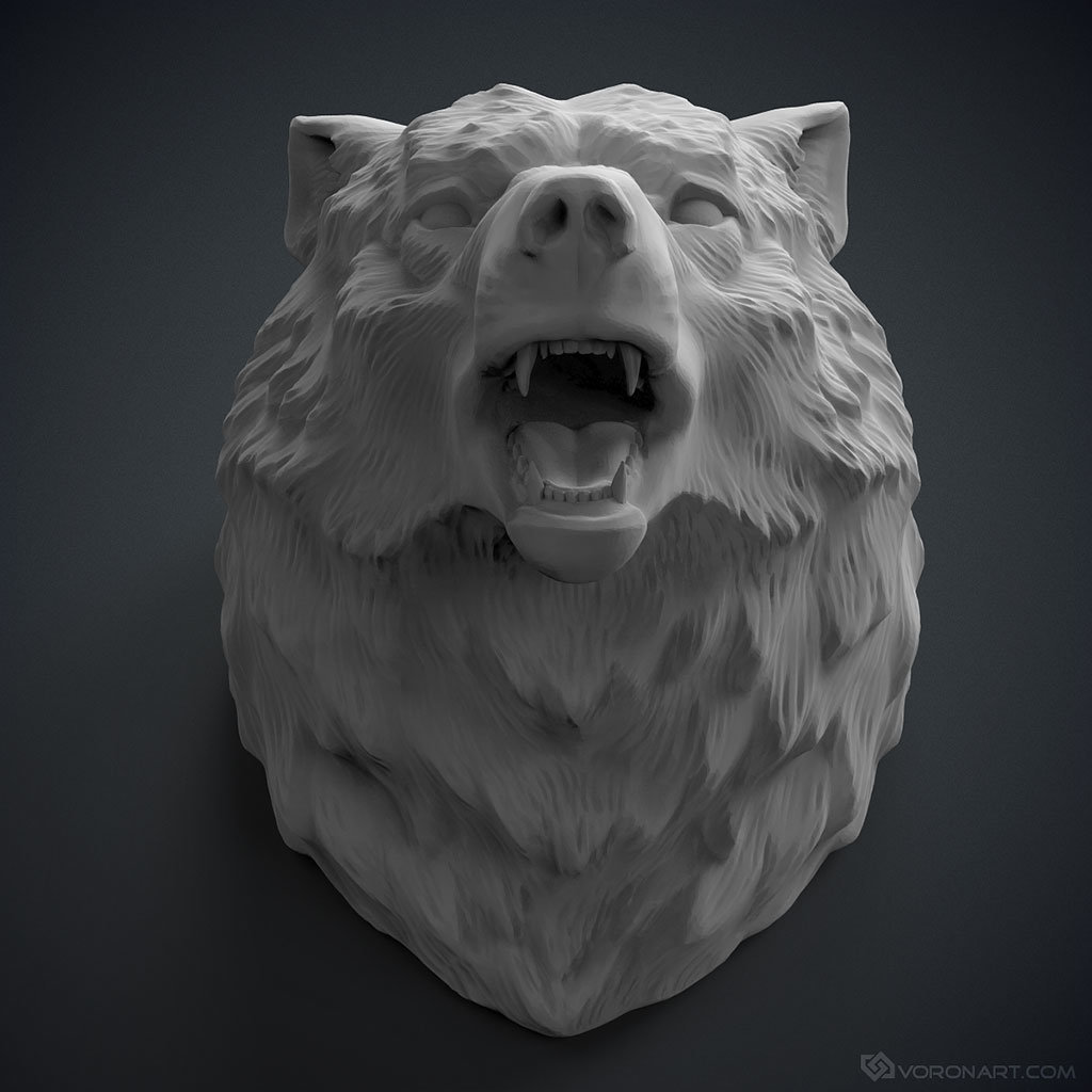 Wolf sculpture, Wolf head, Dog anatomy