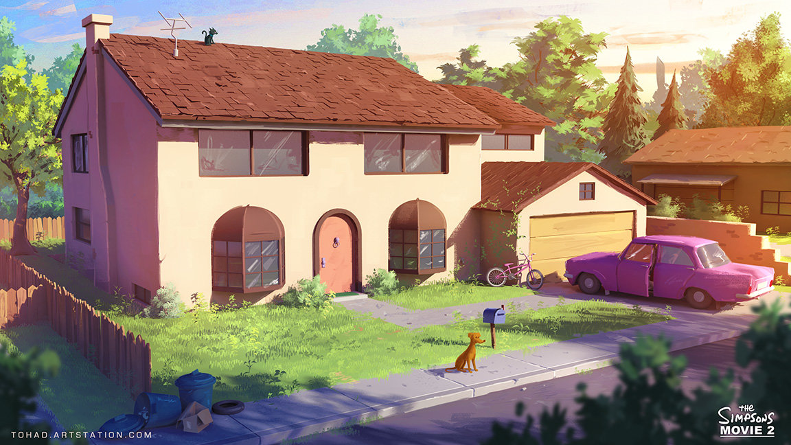 The Simpsons Movie 2 environment design