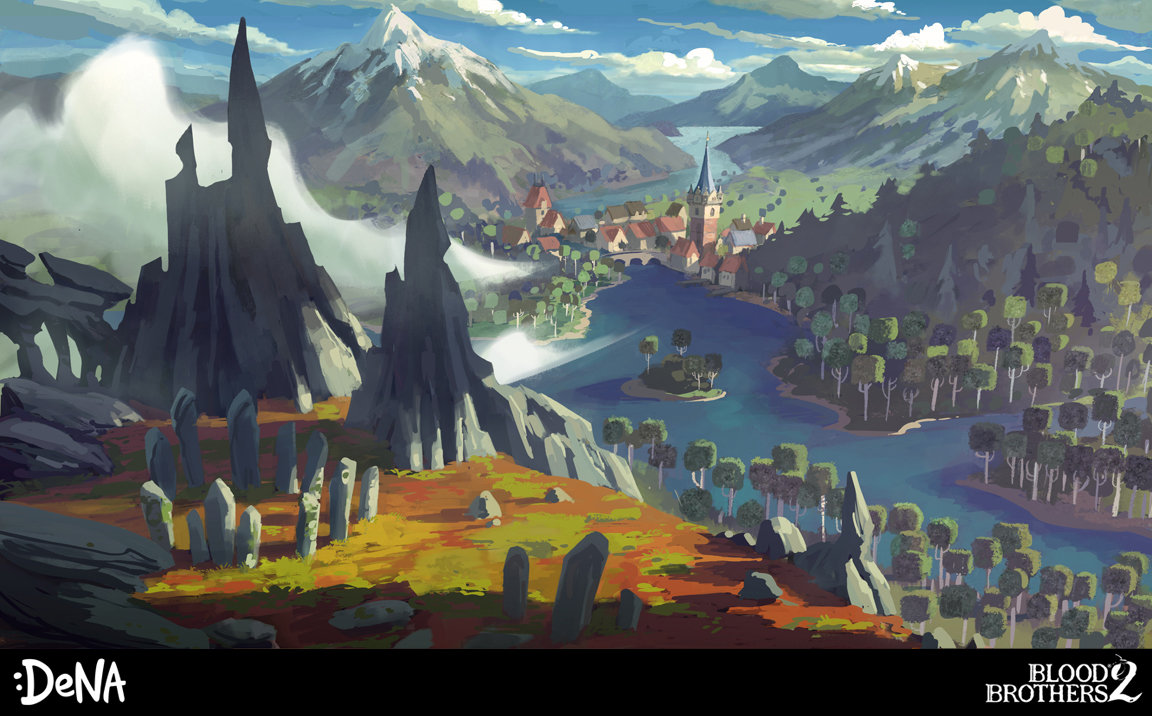 Artstation Background Painting For Blood Brothers 2 David Le Merrer