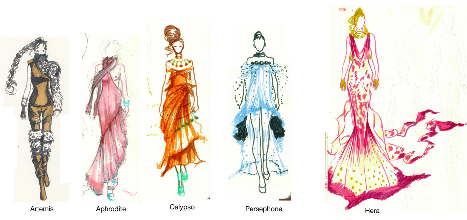 Final Wardrobe decisions for the Goddesses 