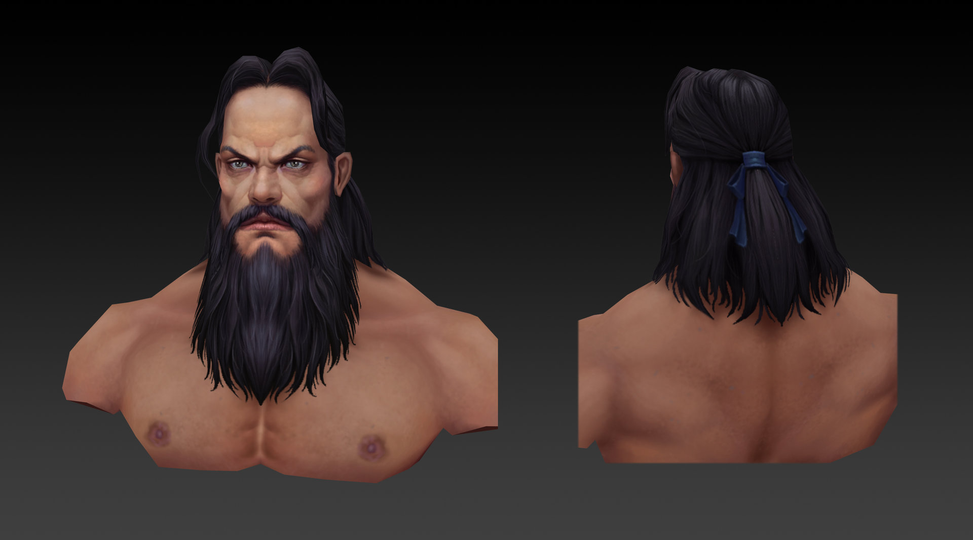 ArtStation - Handpainting for man head.