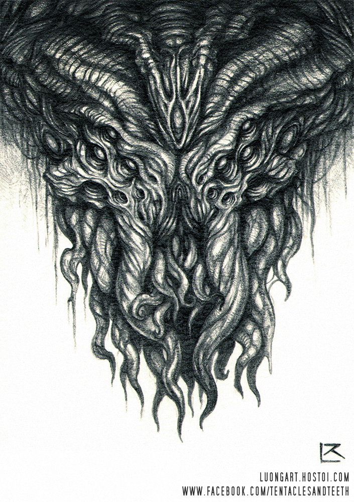 Artstation Cthulhu Graphite Drawing Richard Luong Cthulu from love craft is amazing. cthulhu graphite drawing richard luong