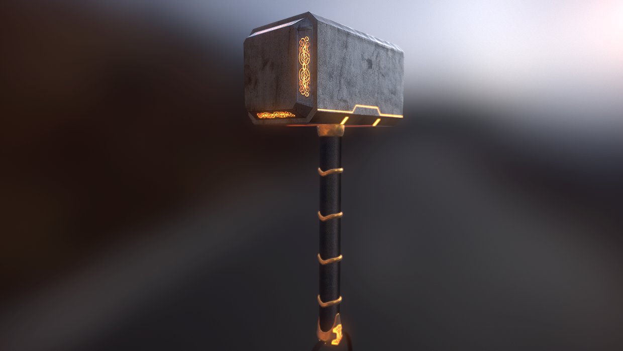 Artstation Mjolnir Thor S Hammer Stylized Matheus Mazuqueli