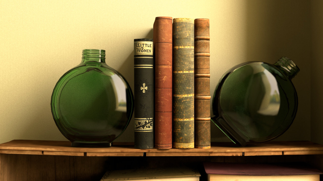 ArtStation Bottle & Books Still Life Study