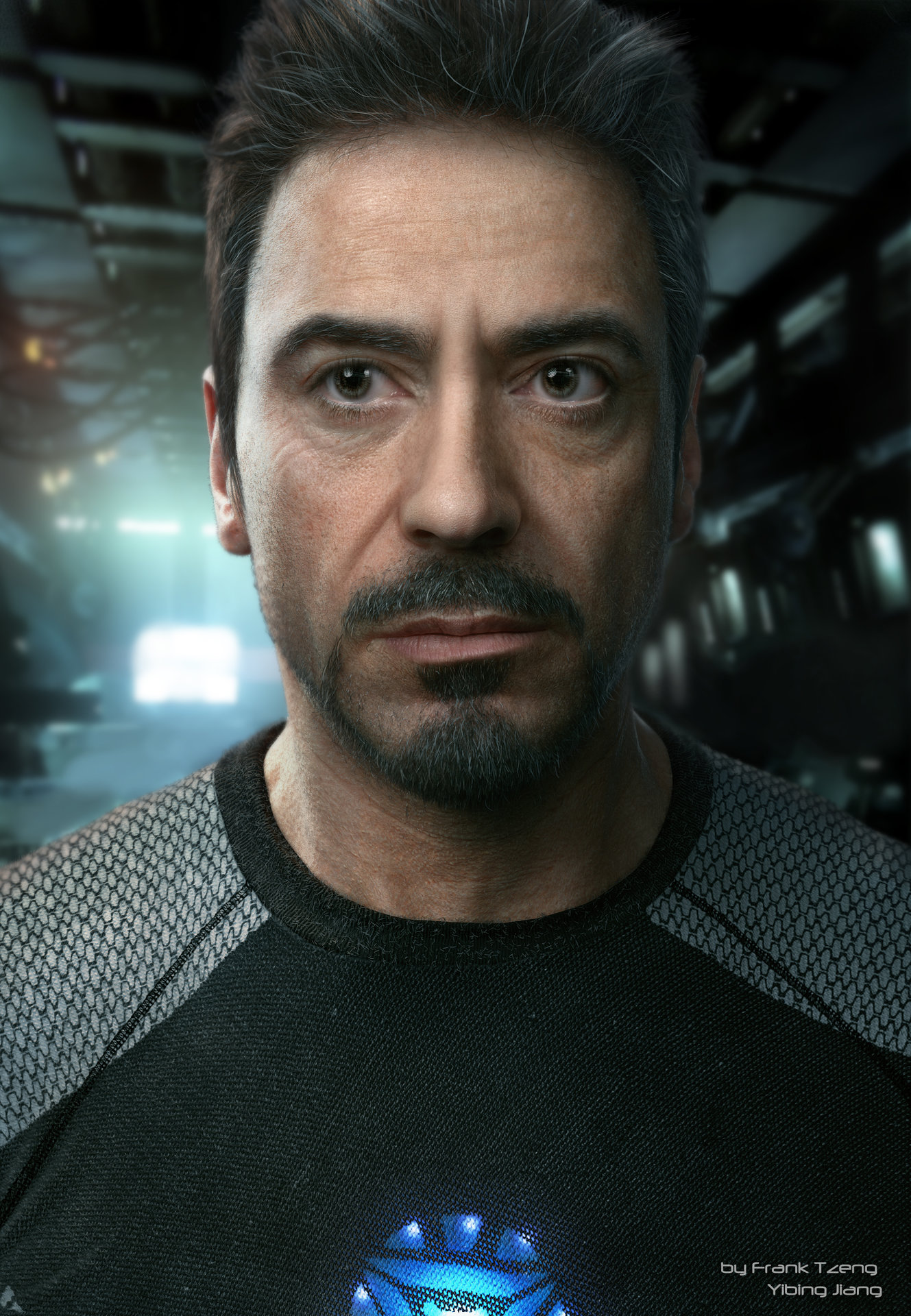 Artstation Realistic Cg Portrait Of Robert Downey Jr Ironman