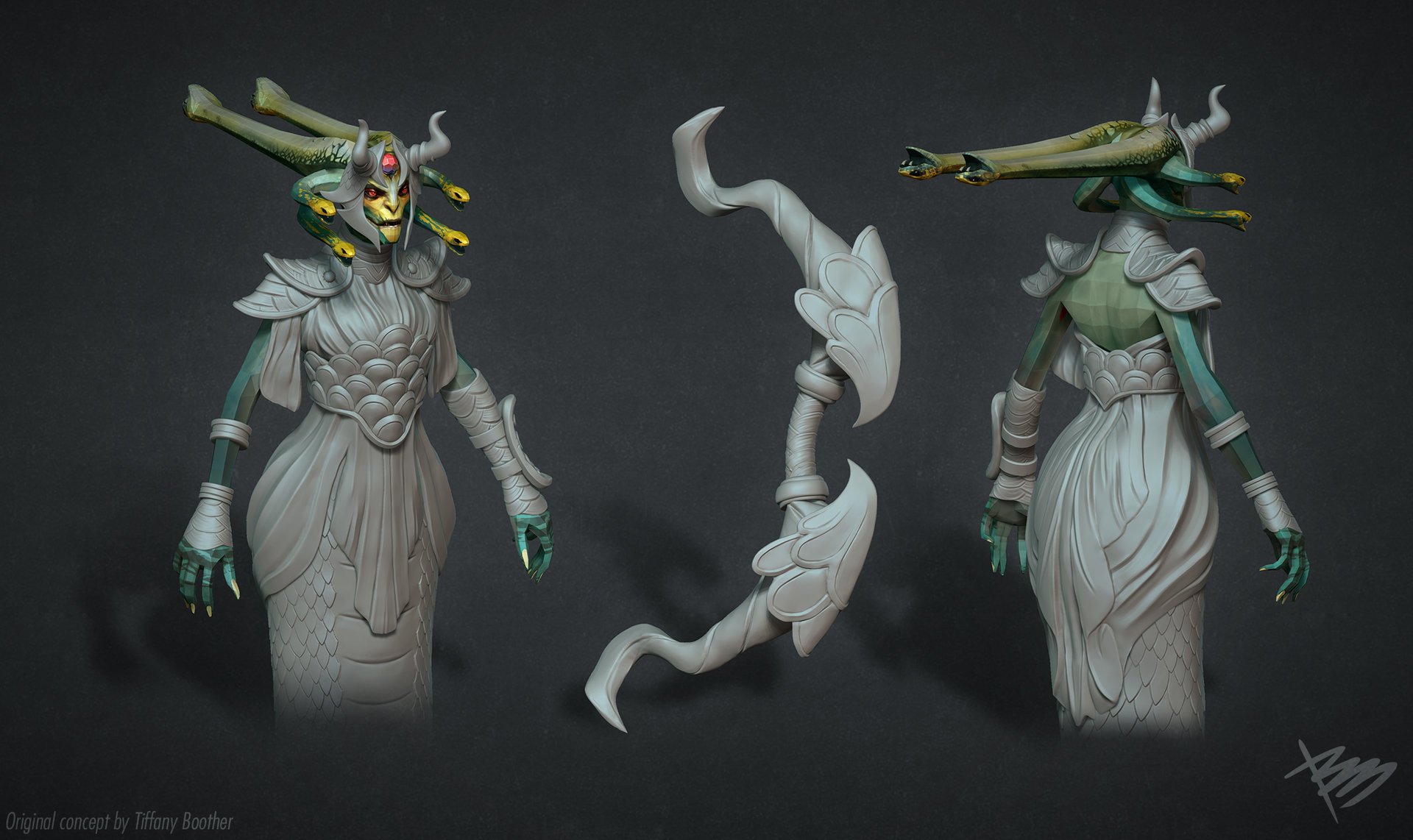 Artstation Medusa Gorgon S Grace Dota 2 Bruno Monti
