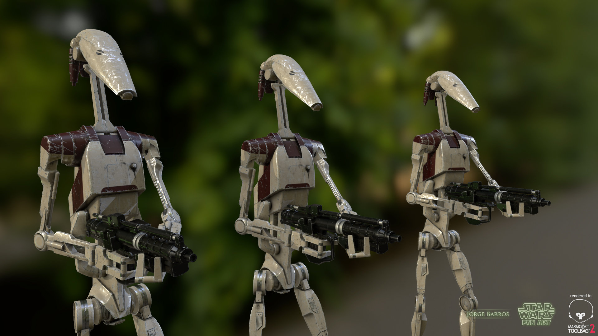 Artstation Star Wars Battle Droid Jorge Barros