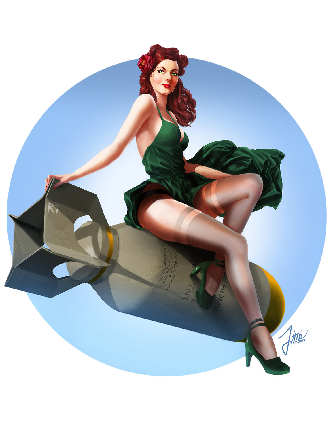 Bomber pin-up WWII.