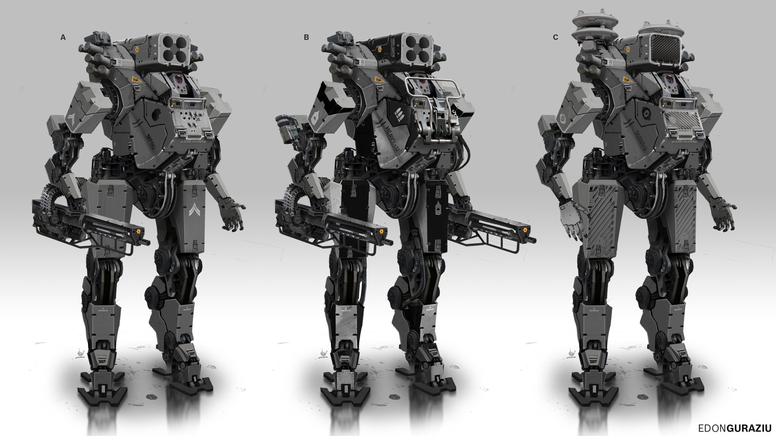 Artstation Battle Robot Variations Edon Guraziu