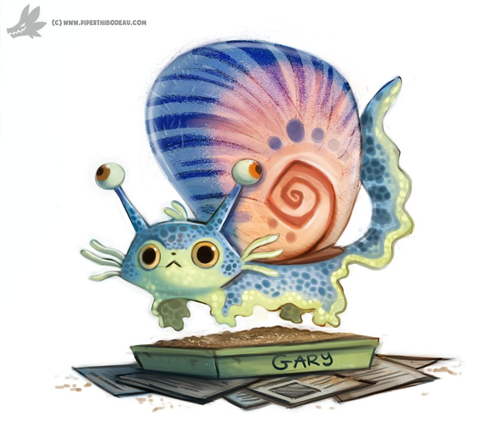 Daily Painting 898# Gary the Snail.