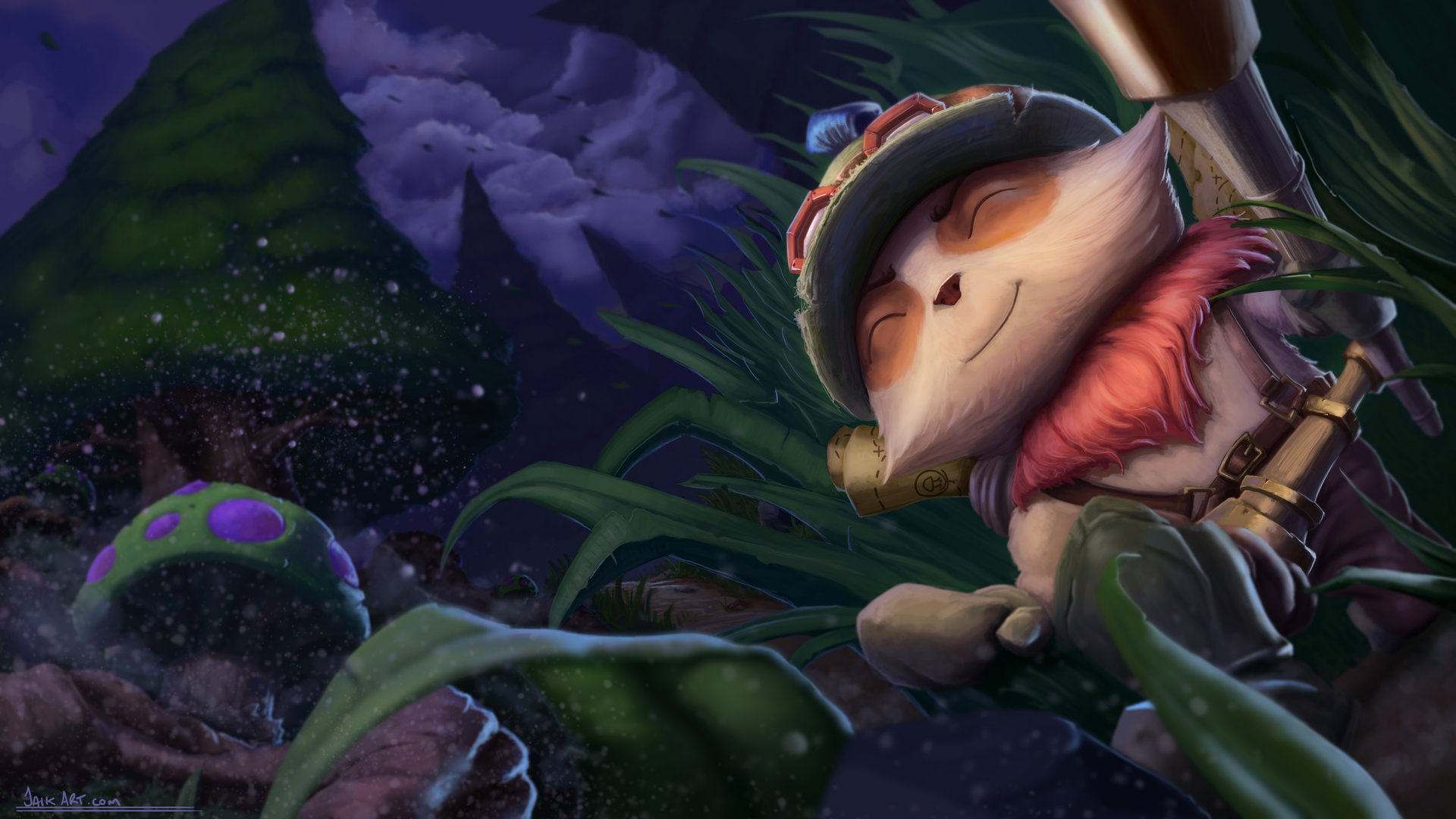 Artstation Lol Teemo Splash Screen Fan Art Jake Opp It does make teemo resemble a badger, to an extent, but it isn't particularly effective i'm very interested in splash arts and have listed all the best in league of legends splah arts in a note. lol teemo splash screen fan art jake opp
