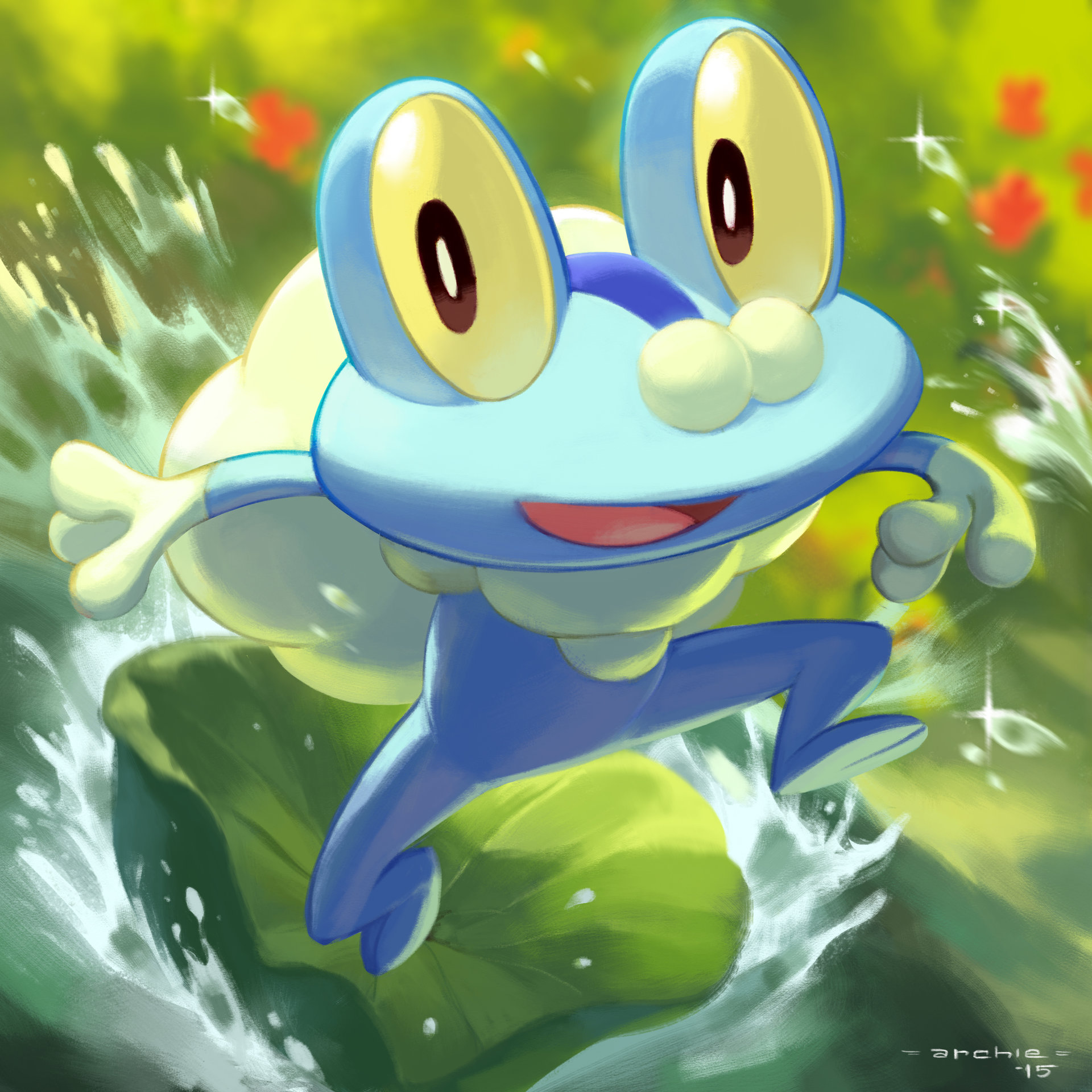 Artstation Froakie Archie Adiartama