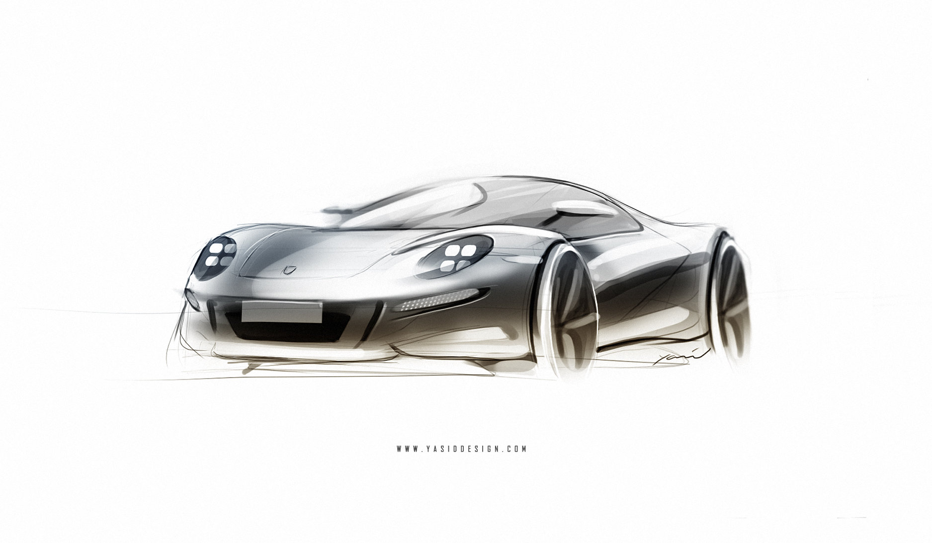 Porsche 908-04 Concept Design Sketch Render - Car Body Design