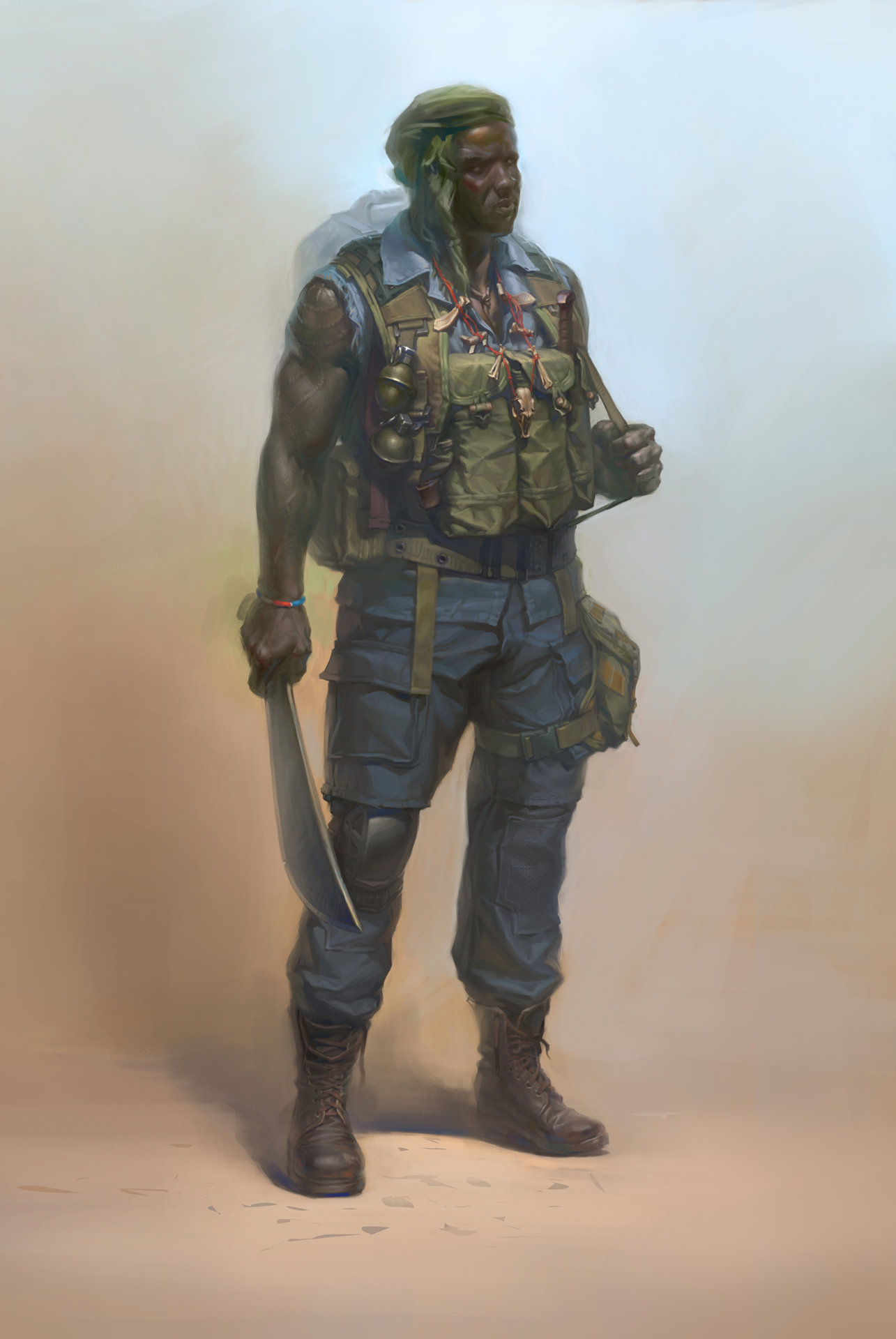 ArtStation - african soldier