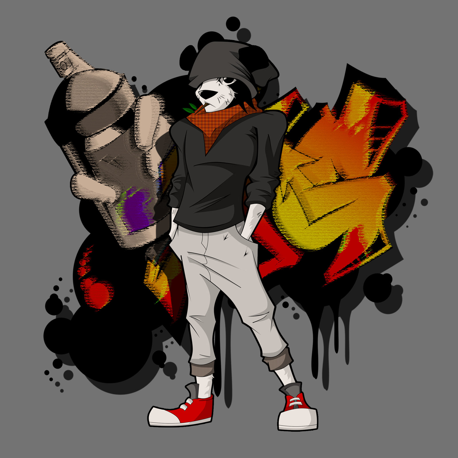 Same panda, different clothes.