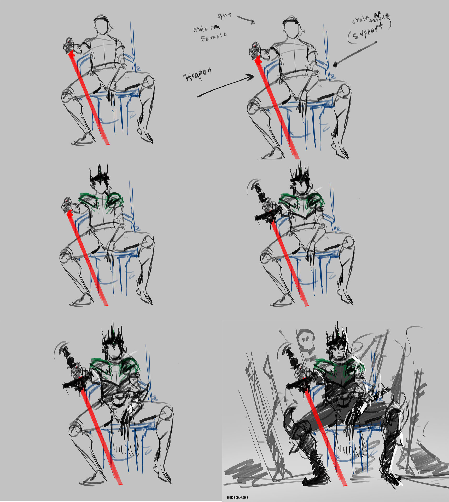 Artstation Action Pose Tutorial Wip 102 Quick Sketch