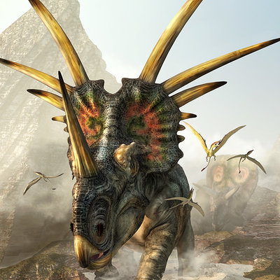 Kurt miller prehistoricspikes styracosaurus