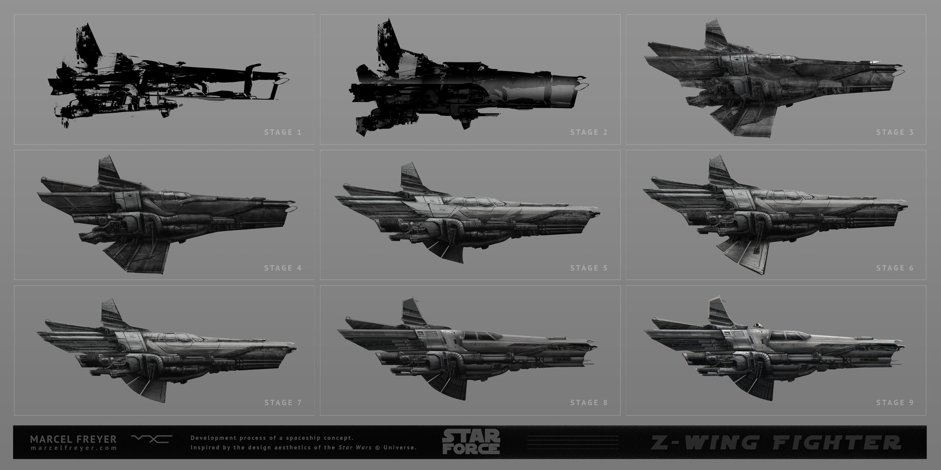 Marcel Freyer Z Wing Fighter Inspired By Star Wars