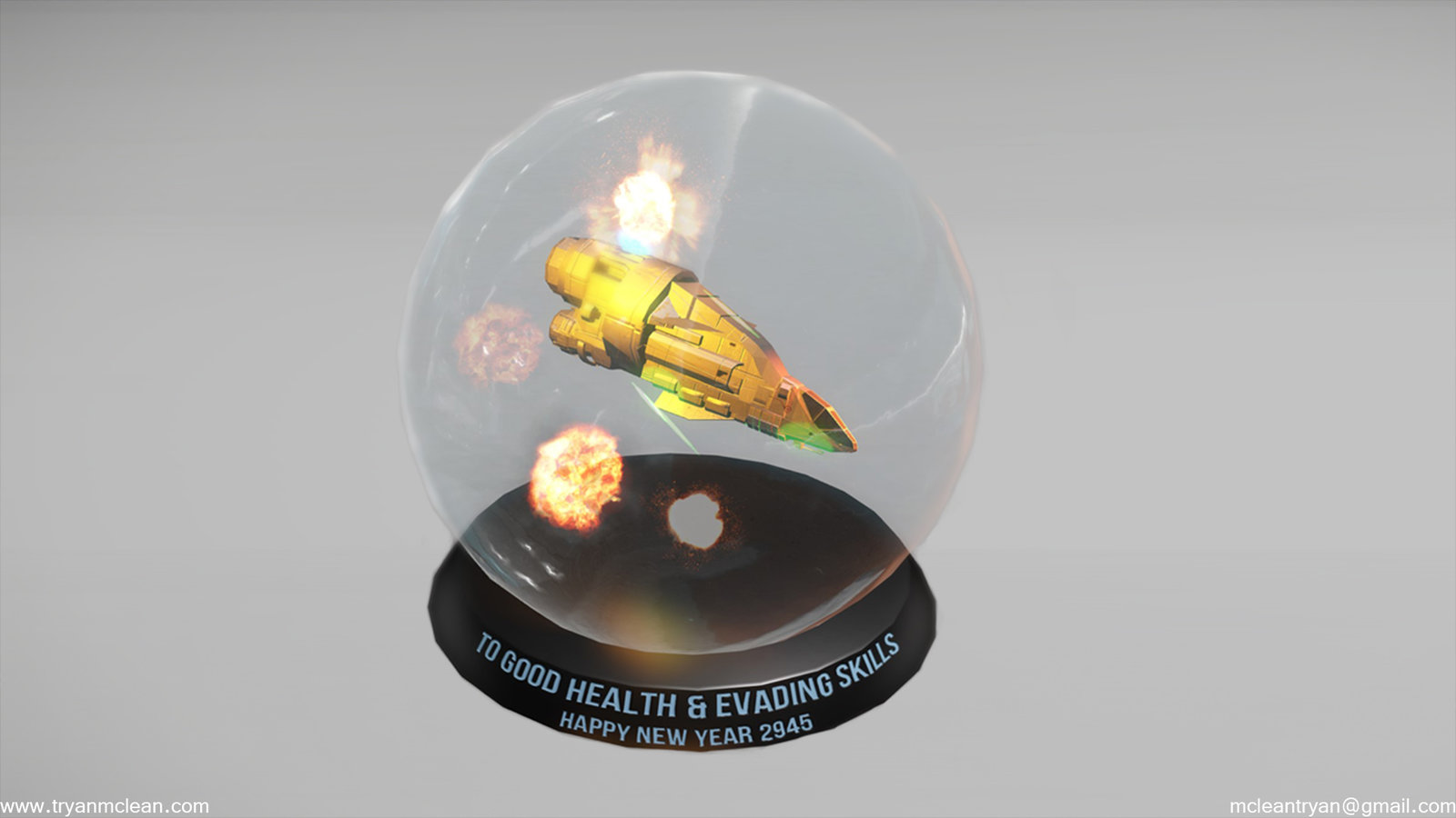 Star Citizen Year End Space Globe. Subscriber Flair. Modelling by myself from 3D Concept. VFX done at CIG Austin.