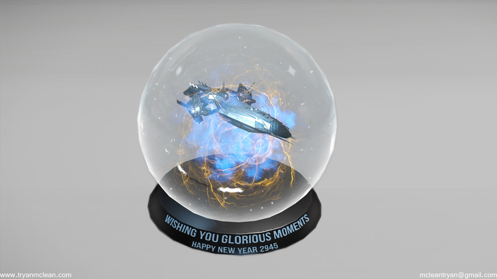 Star Citizen Year End Space Globe. Subscriber Flair. Modelling by myself from 3D Concept. VFX done at CIG Austin.