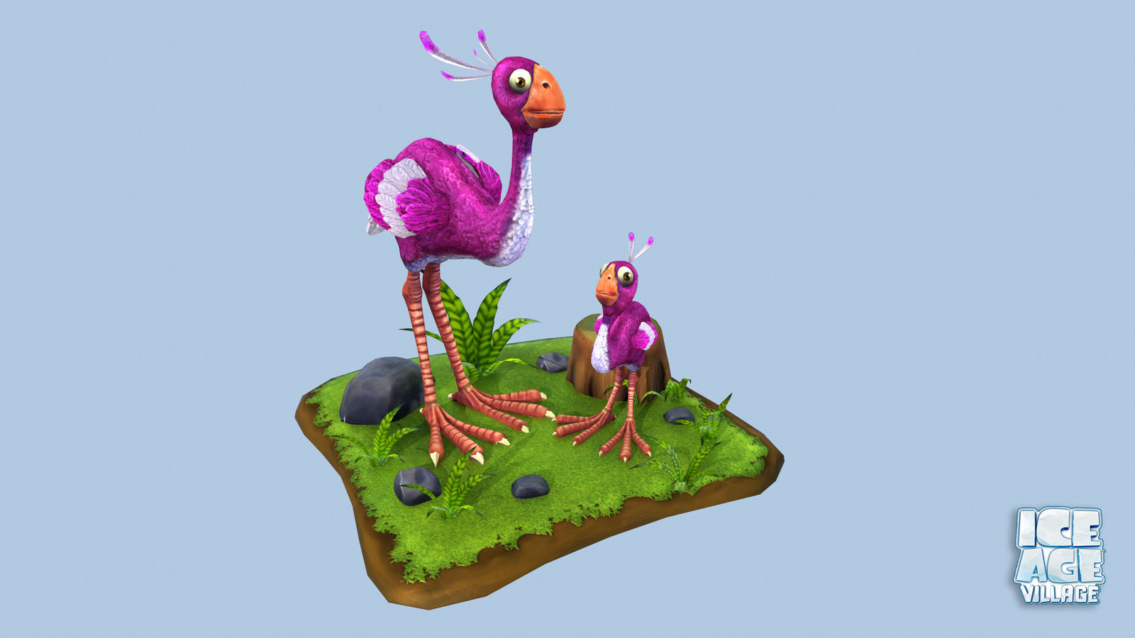 Ostrich Low Poly