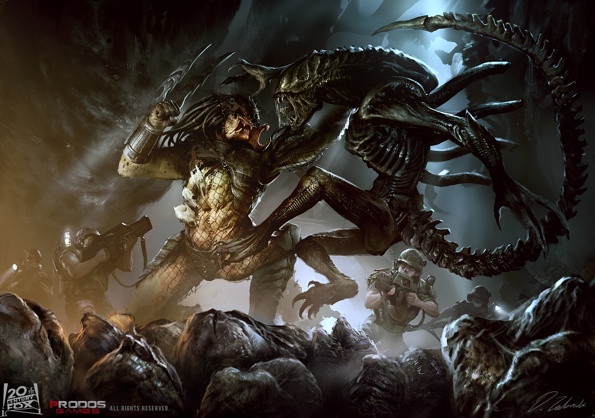 Artstation Avp Cover Darek Zabrocki