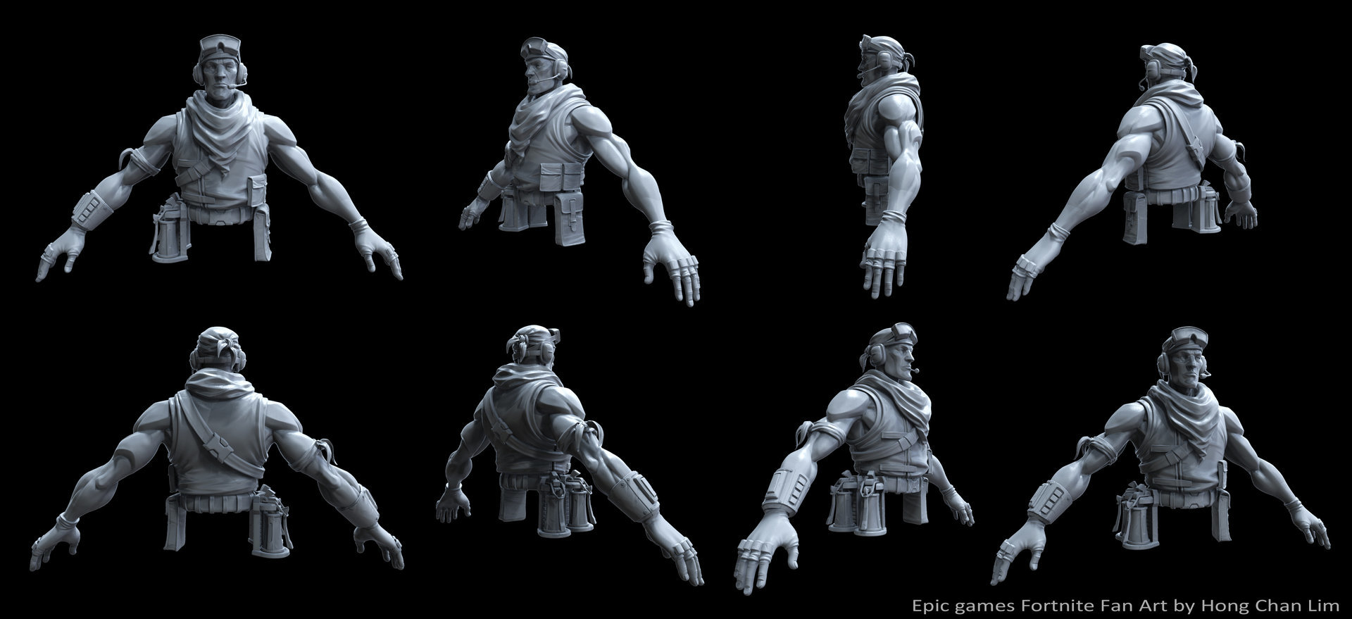 scroll to see more - fortnite 3d character models