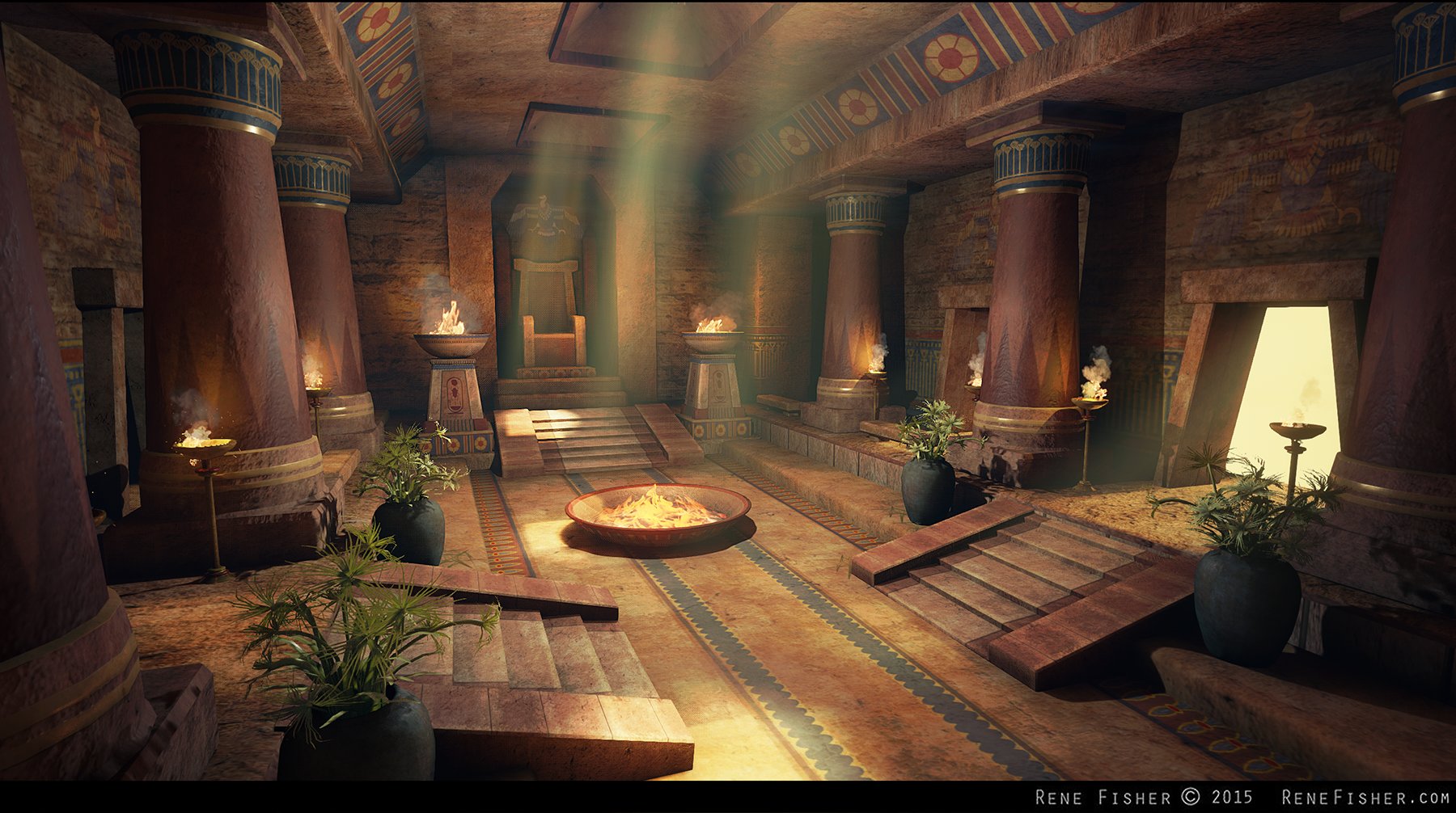Artstation Egyptian Temple Rene Fisher