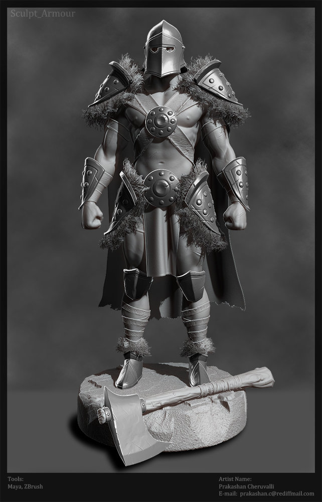sculpting leather armor zbrush