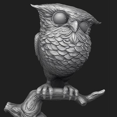 owl for 3d print 