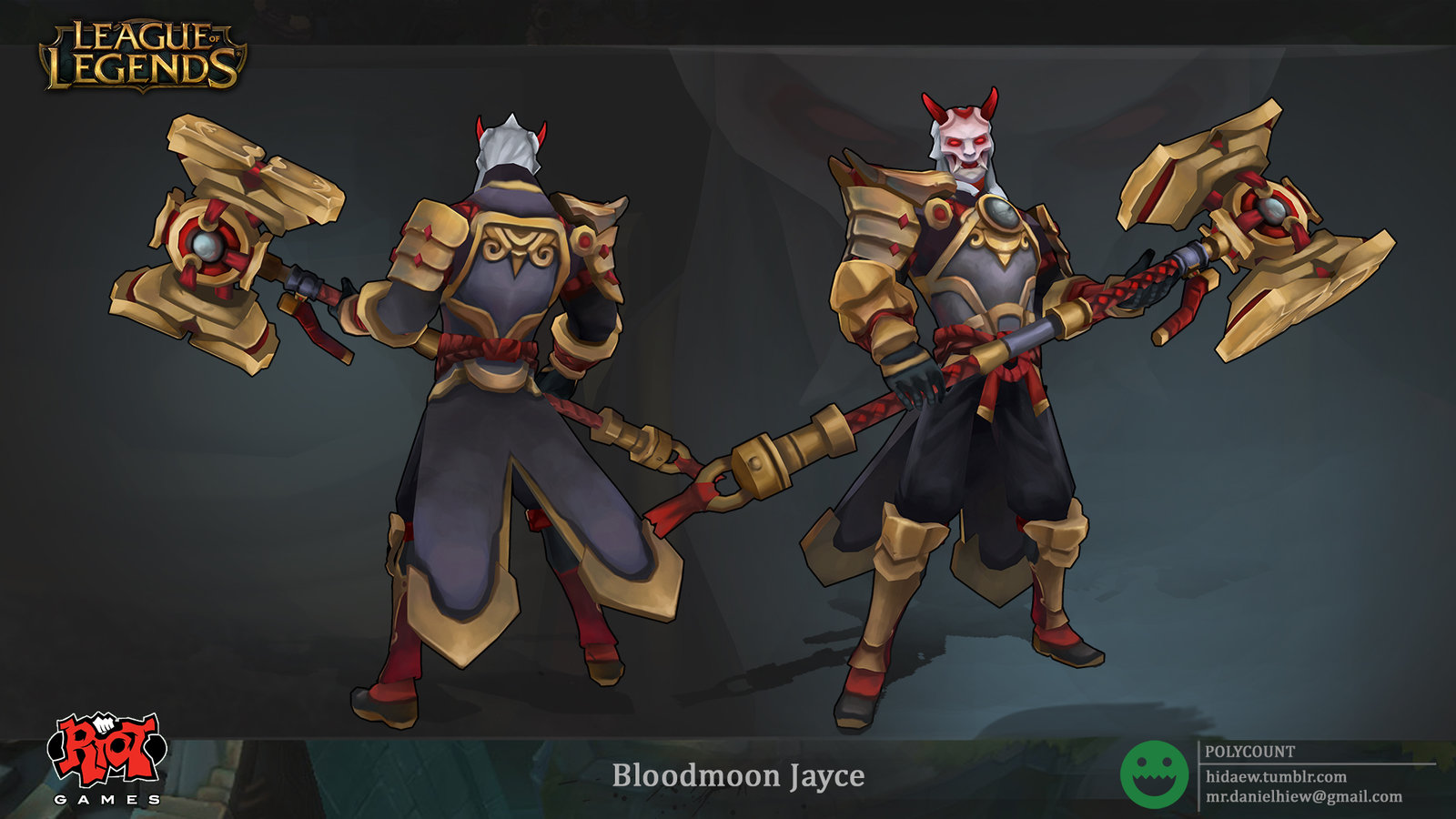 Daniel Hiew - Bloodmoon Jayce - League of Legends/Polycount contest
