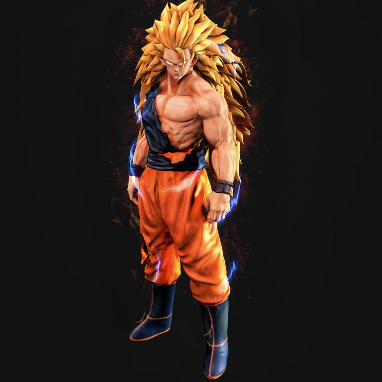 Goku in Super Saiyan 3 mode by Moshabito