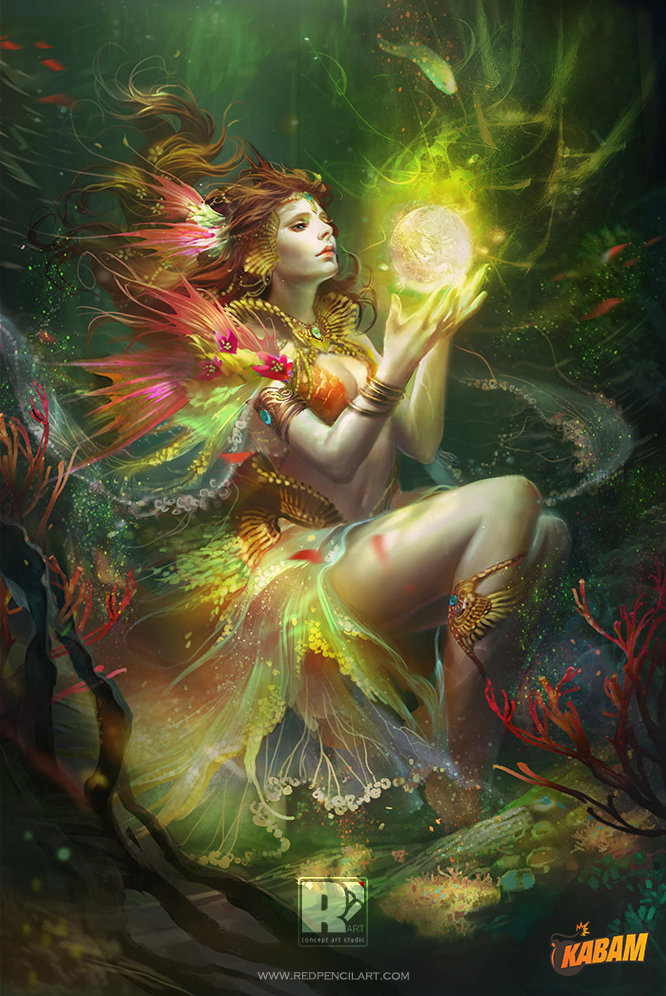 ArtStation - Deep-Sea-Princess [www.redpencilart.com], Red Pencil Art