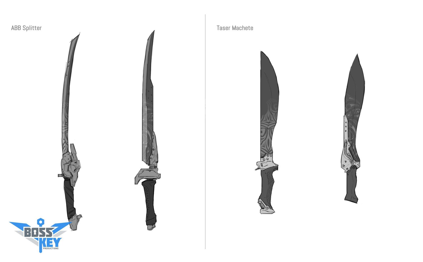Concepts for our melee weapons
