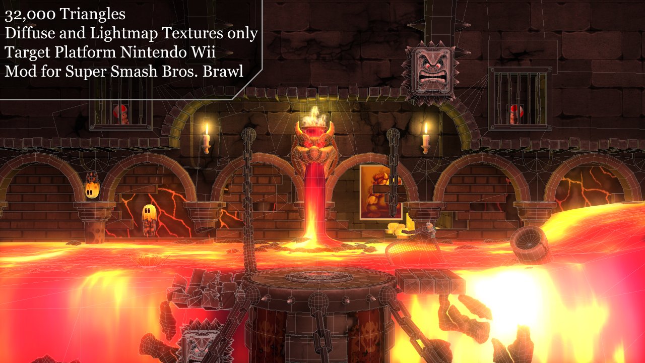 Bowser S Castle For Super Smash Bros Project M Anthony Chester I just need to work on the background but what do you think of the actual stage? castle for super smash bros project m